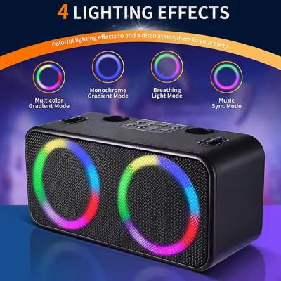 Portable BT Outdoor Karaoke Speaker With 2 Wireless Microphone